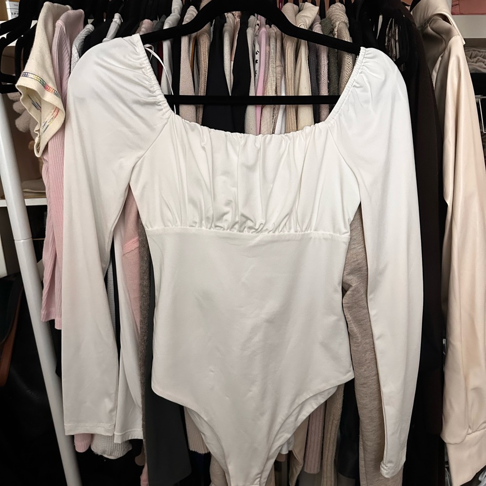 White Long Sleeve Bodysuit Princess Polly